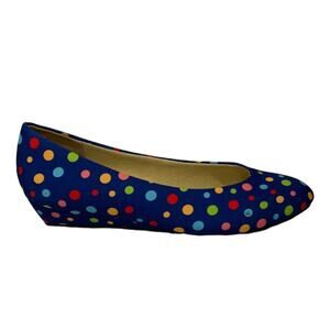 Angel Steps Shoes Womens Size 10 Comfort Round Toe Polka Dots Slip-On Multicolor